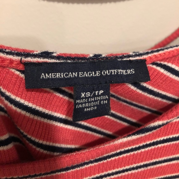 American Eagle Scarlet Colored B&W Striped Dress - Picture 3 of 4